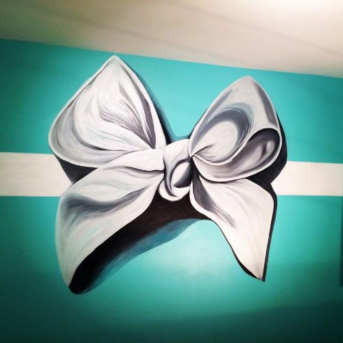 Baby bow nursery wall mural. Chicago 